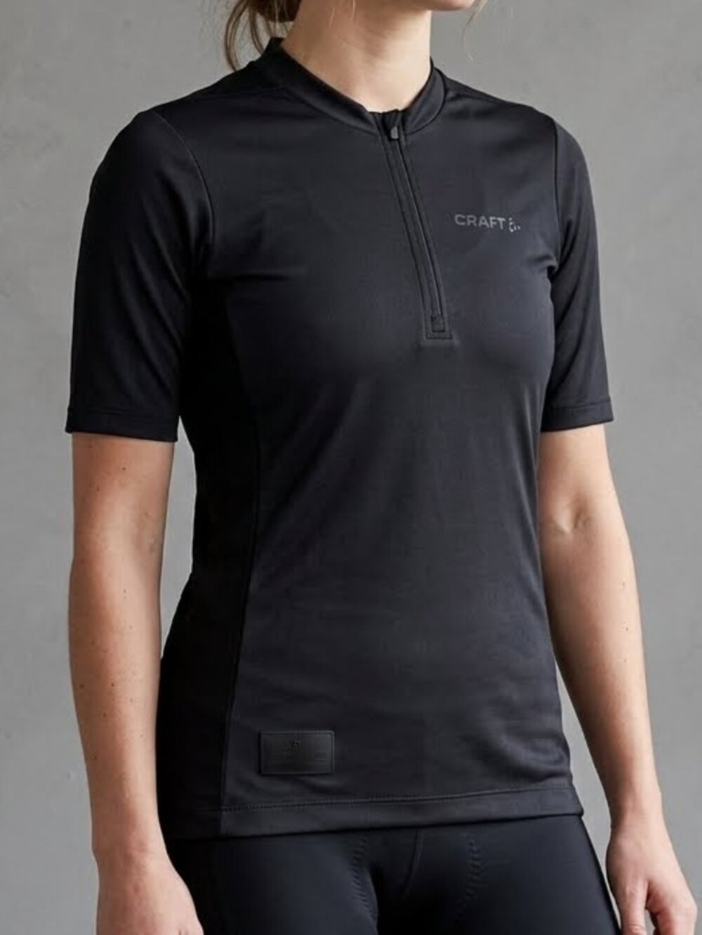 Craft Black Short Sleeve Rear Zip Pocket Cycling Bike Jersey Women's XS